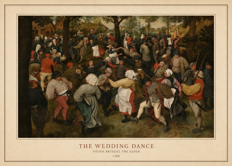 Pieter Bruegel The Wedding Dance II No4 - Póster