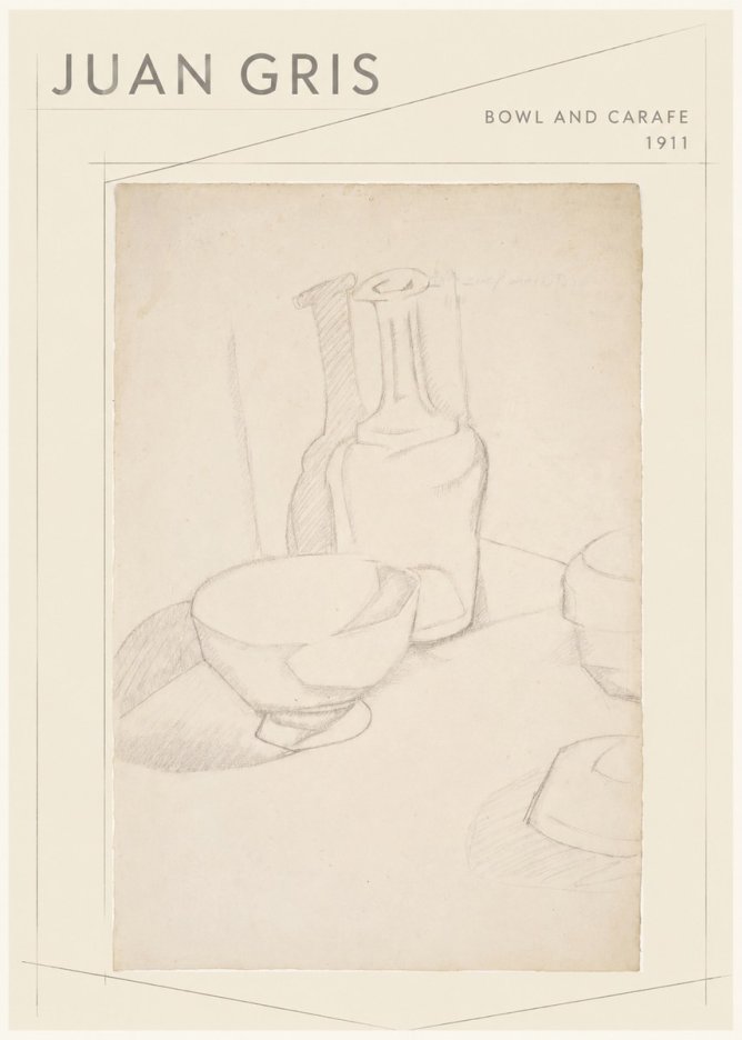 Juan Gris Bowl and Carafe No1 - Póster