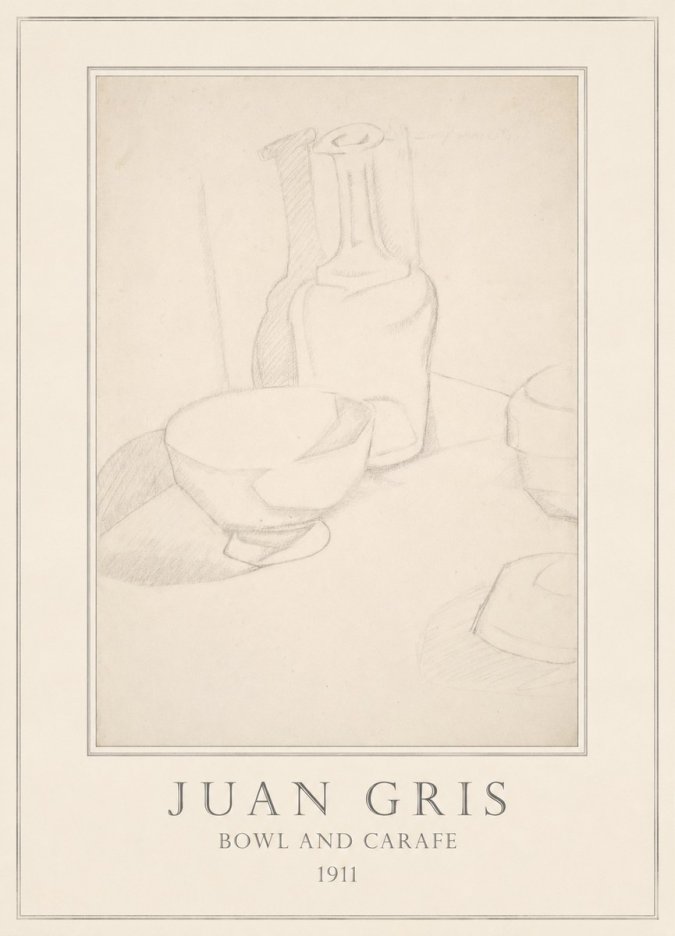 Juan Gris Bowl and Carafe No4 - Póster
