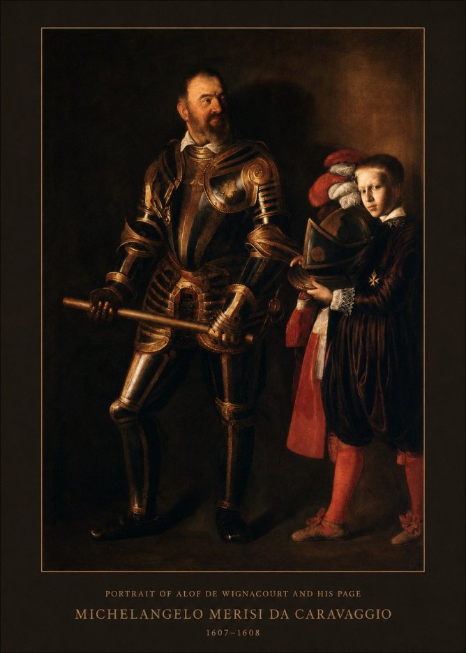 Michelangelo Merisi da Caravaggio Portrait of Alof De Wignacourt and His Page No4 - Póster