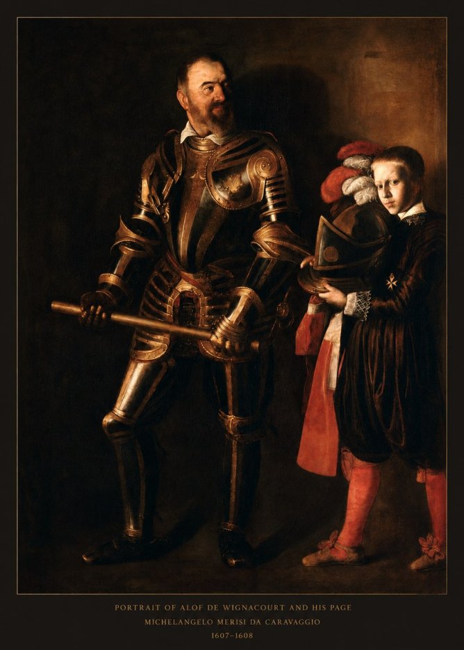 Michelangelo Merisi da Caravaggio Portrait of Alof De Wignacourt and His Page No6 - Póster