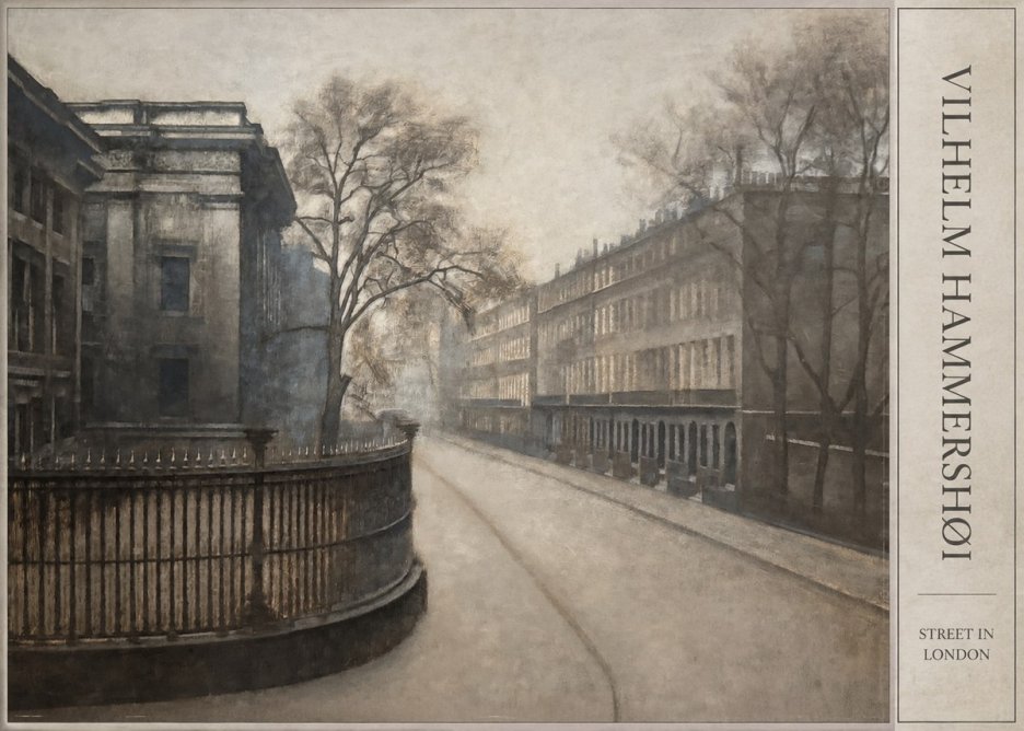 Vilhelm Hammershøi Street in London No6 - Póster