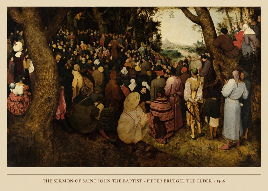 Pieter Bruegel The Sermon of Saint John the Baptist II No4 - Póster