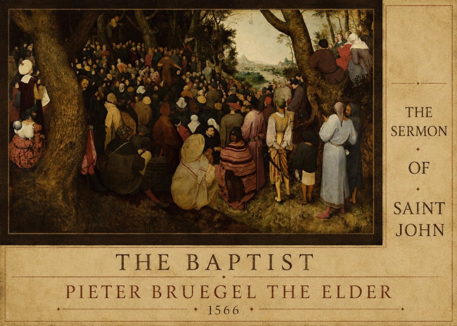 Pieter Bruegel The Sermon of Saint John the Baptist II No6 - Póster