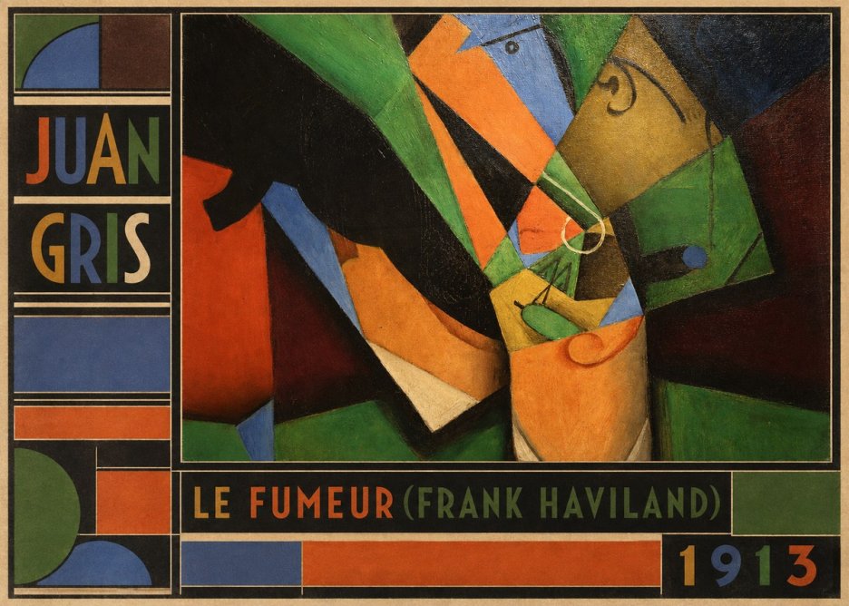 Juan Gris Le Fumeur (Frank Haviland) No5 - Póster