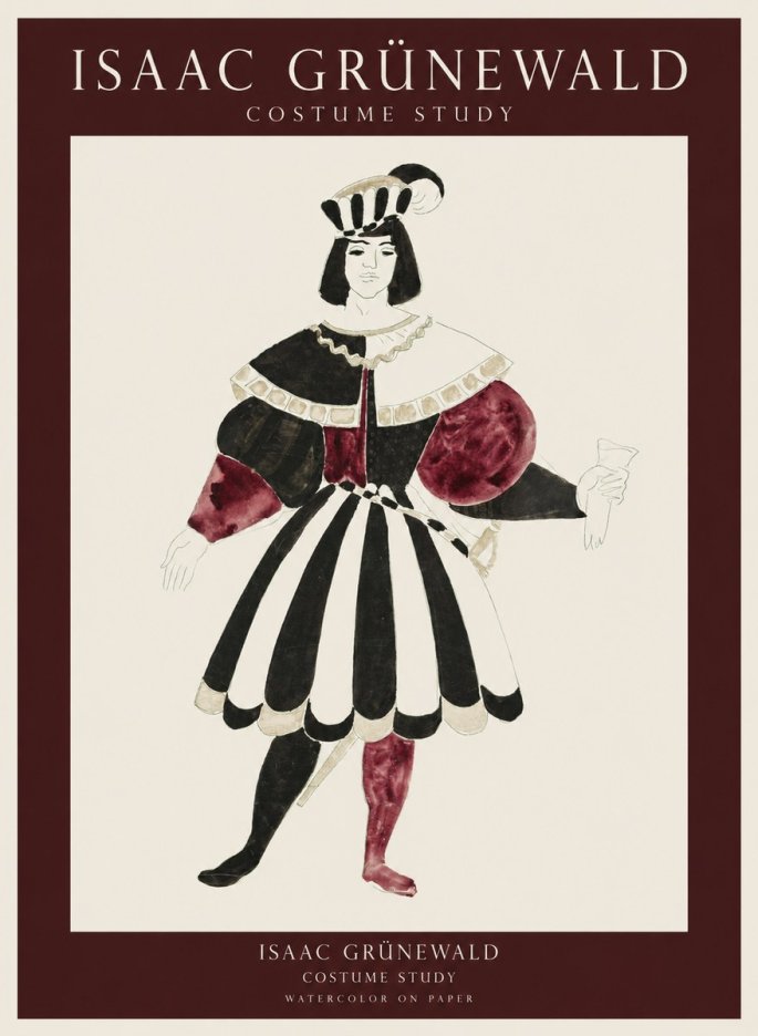 Isaac Grünewald Costume Study VIII No1 - Póster