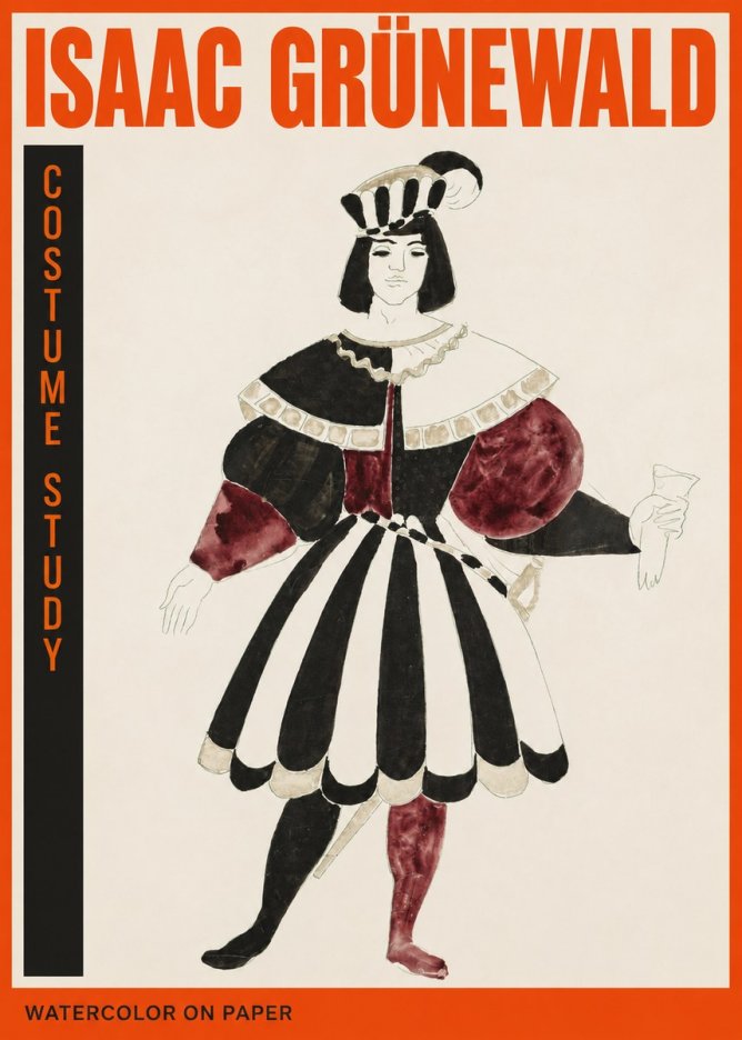 Isaac Grünewald Costume Study VIII No2 - Póster