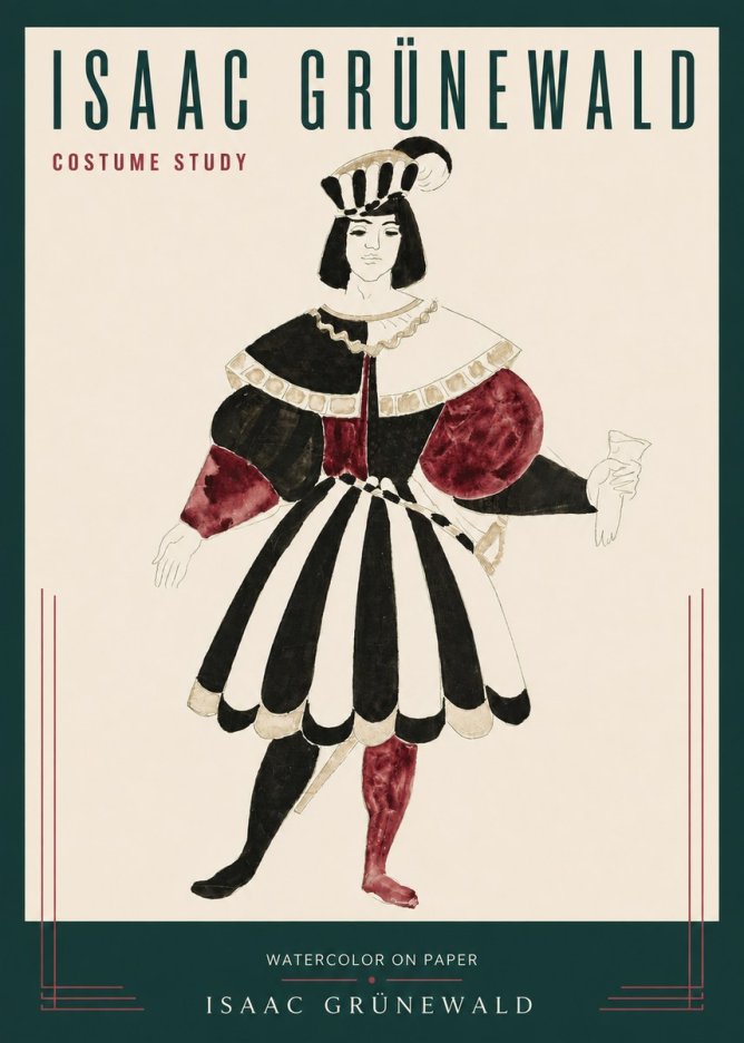 Isaac Grünewald Costume Study VIII No3 - Póster