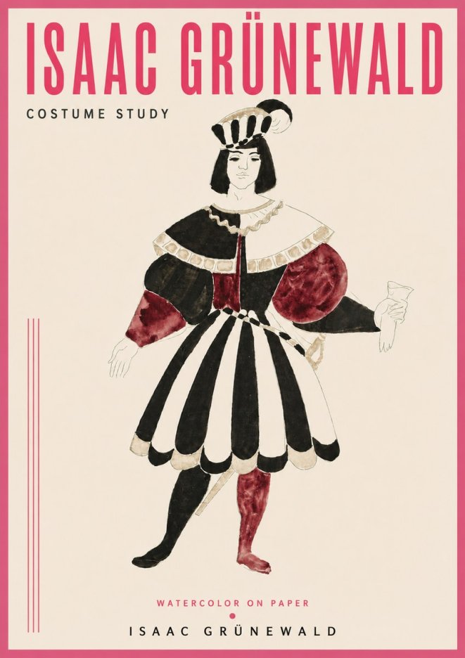 Isaac Grünewald Costume Study VIII No4 - Póster
