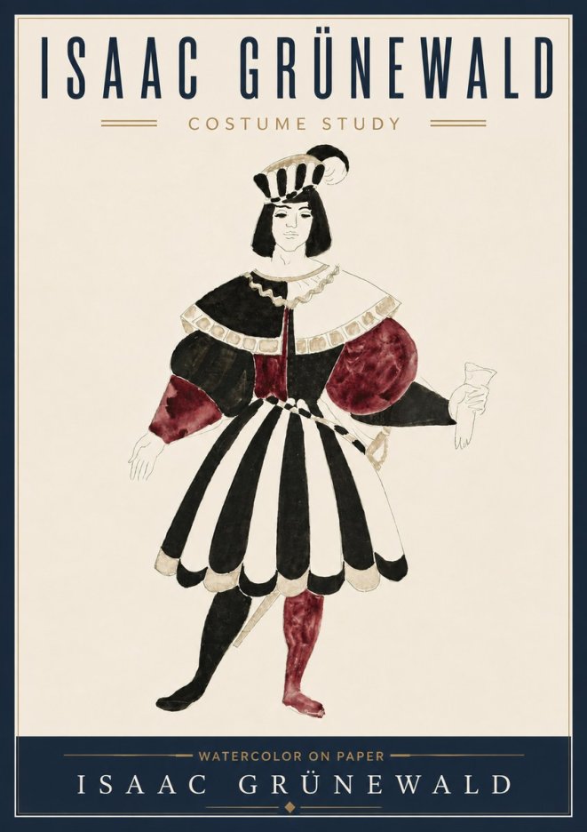Isaac Grünewald Costume Study VIII No5 - Póster