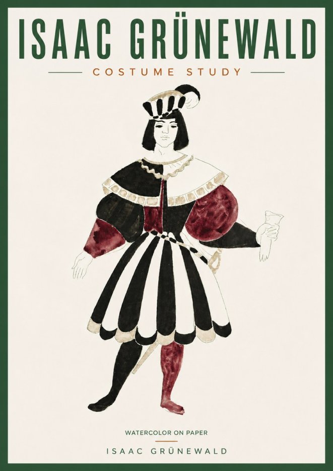 Isaac Grünewald Costume Study VIII No6 - Póster