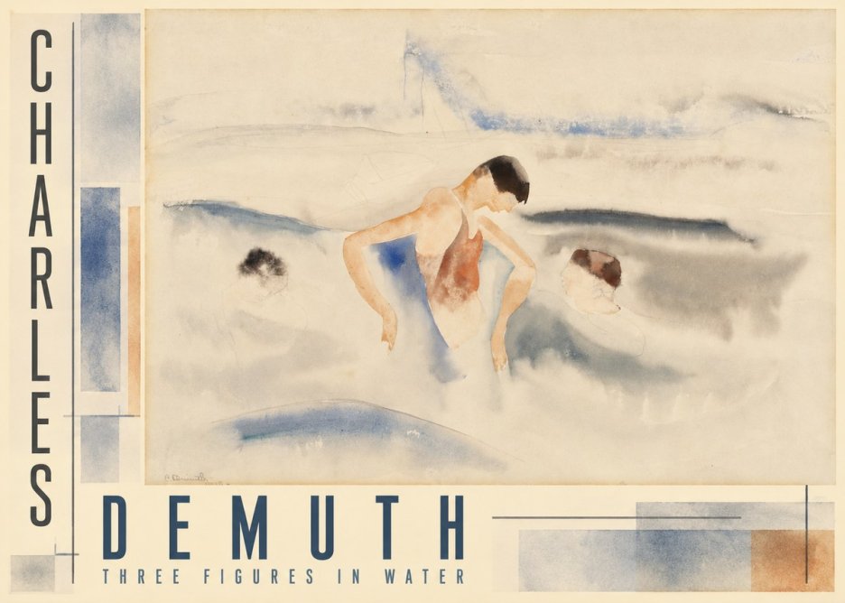 Charles Demuth Three Figures in Water No2 - Póster