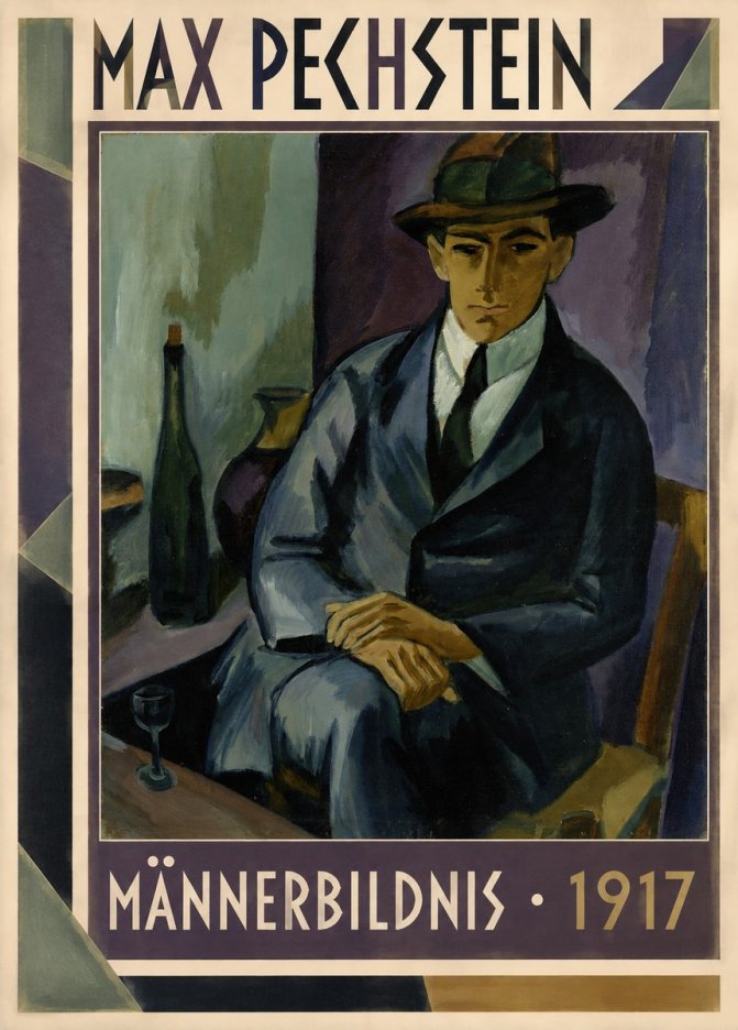 Max Pechstein Männerbildnis • 1917 No1 - Póster