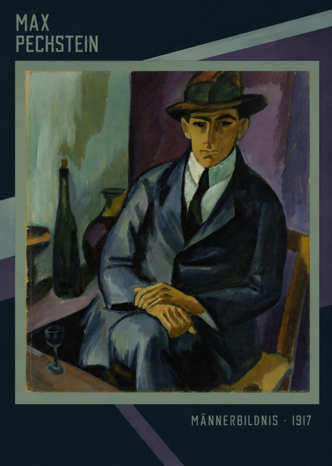 Max Pechstein Männerbildnis • 1917 No3 - Póster