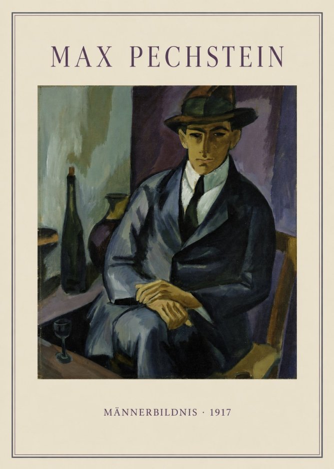 Max Pechstein Männerbildnis • 1917 No4 - Póster