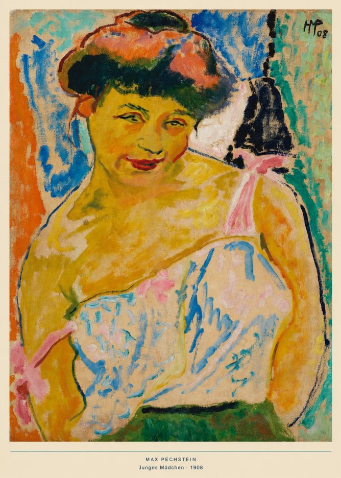Max Pechstein Junges Mädchen No6 - Póster