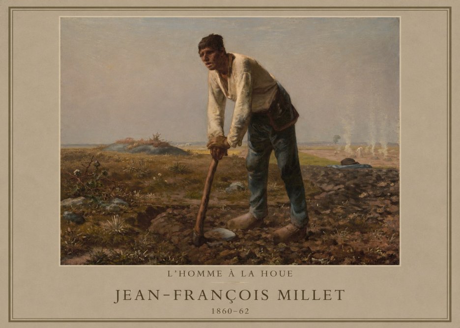 Jean-François Millet L'homme À La Houe No1 - Póster