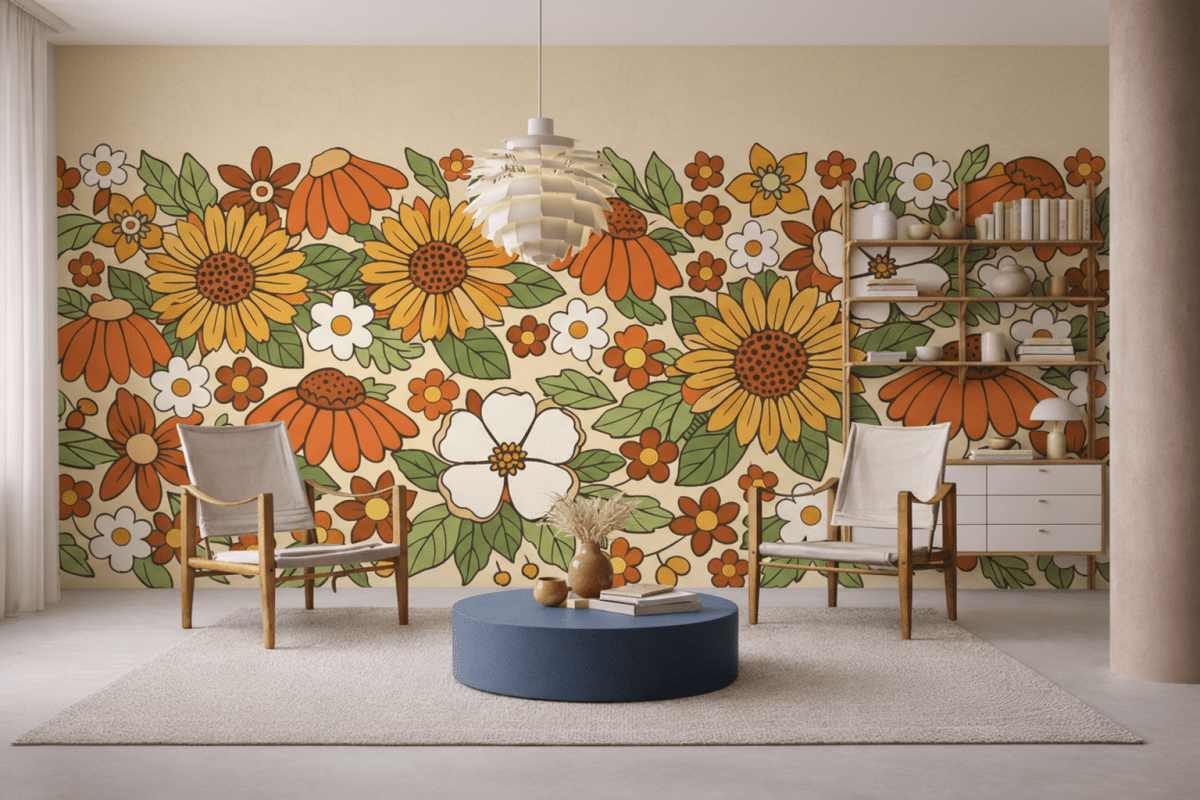 Sunlit Blossom Field