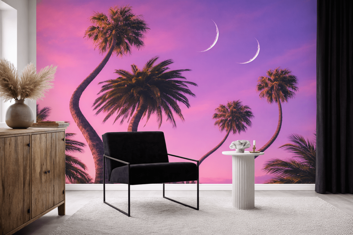 Curved Palms Mural