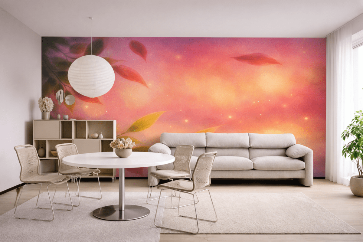 Cascading Ember Leaves