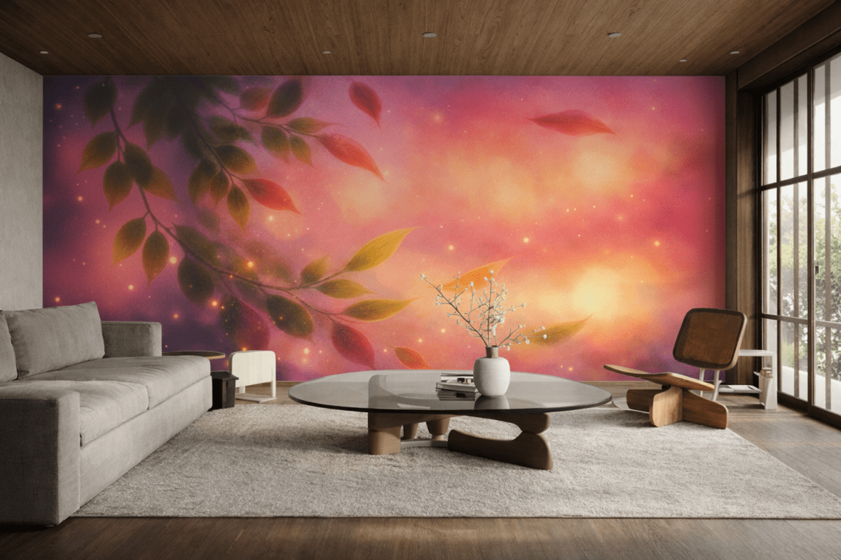 Cascading Ember Leaves