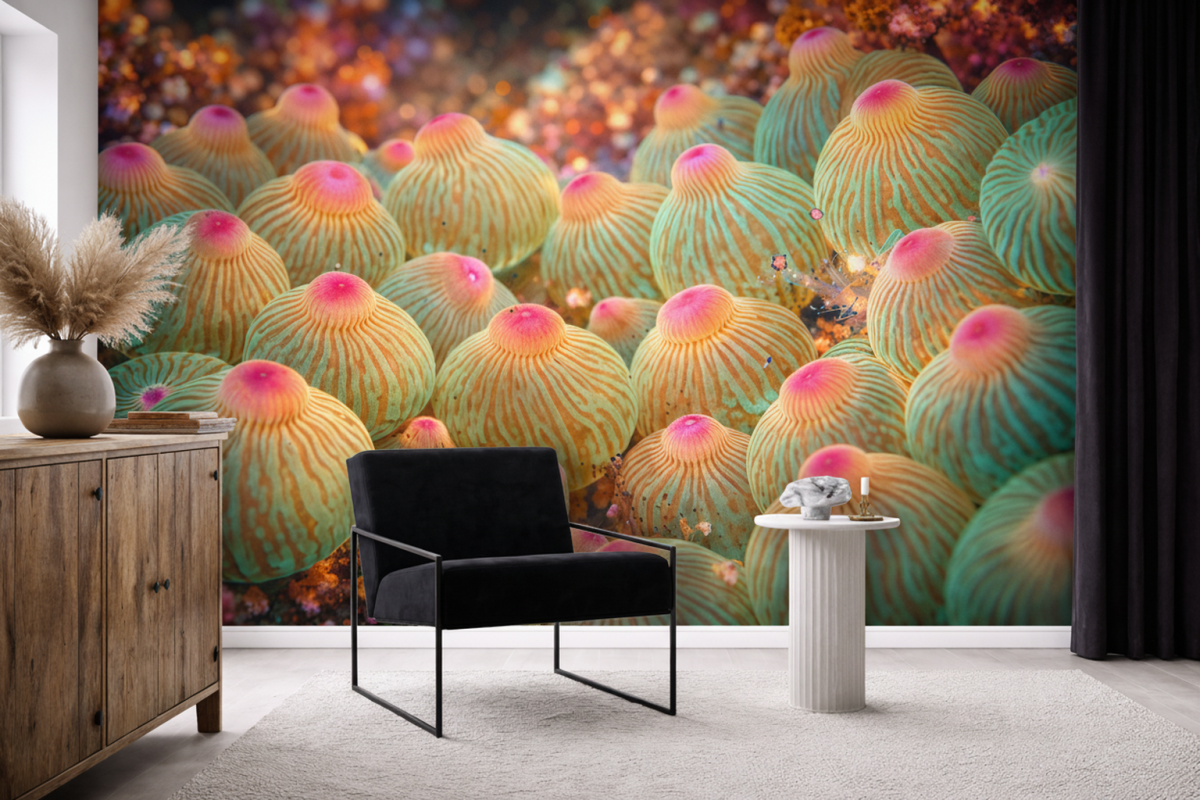 Porcelain Petal Mural