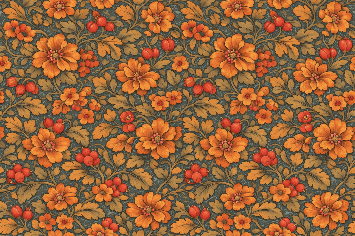 Rustic Blossom Tapestry