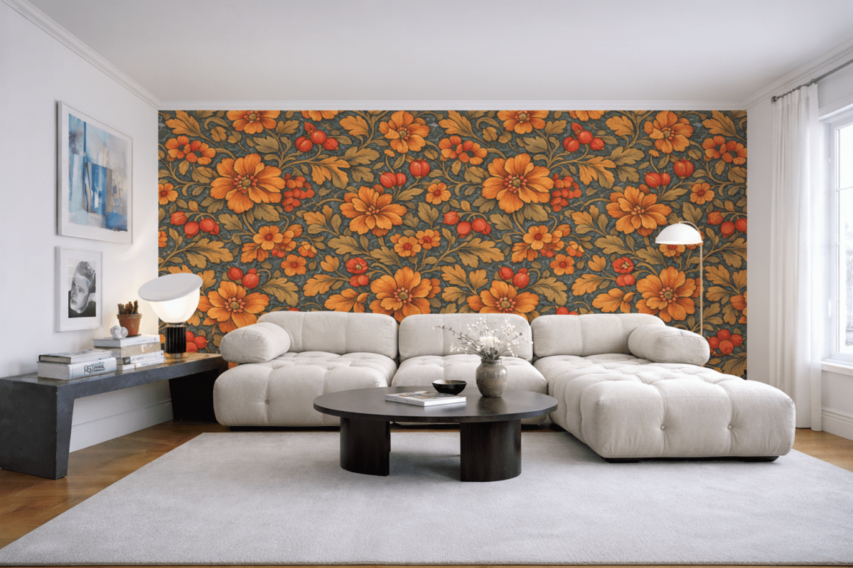 Rustic Blossom Tapestry