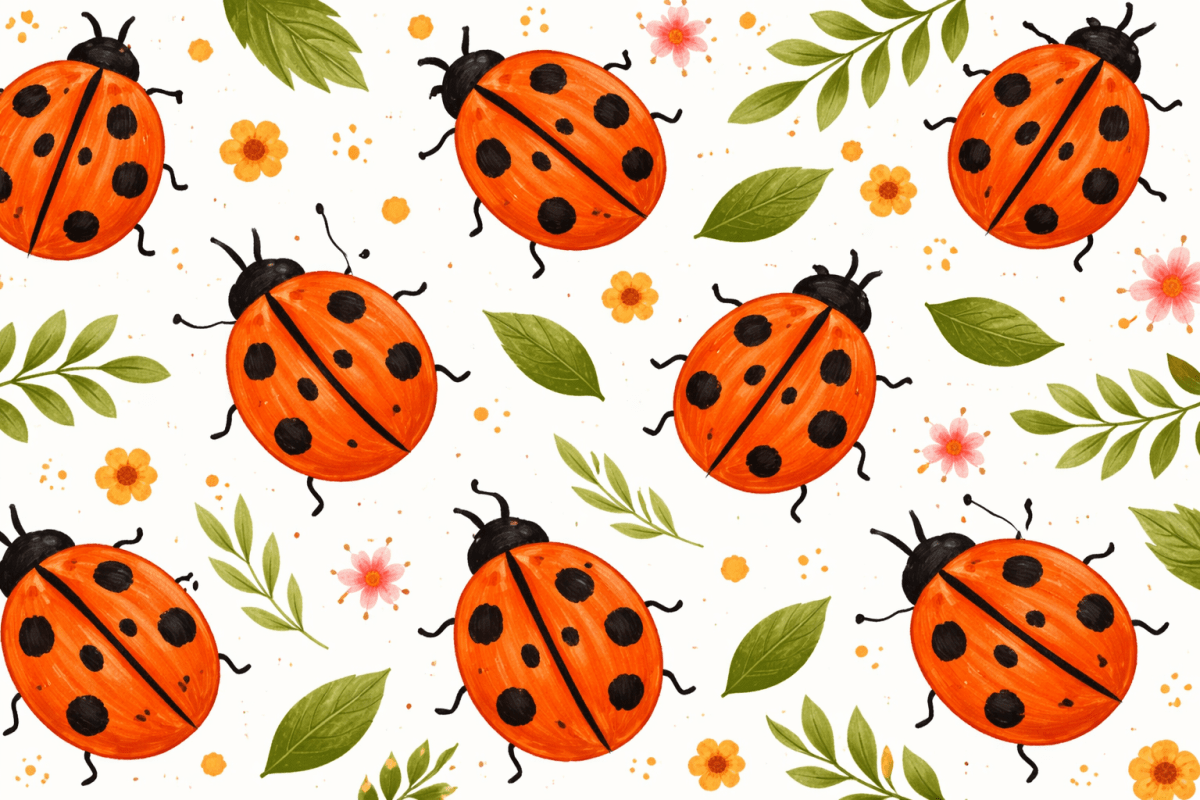 Vibrant Ladybug Tapestry