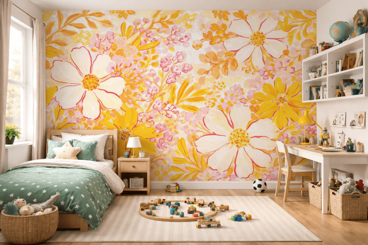 Frosted Flora Mural