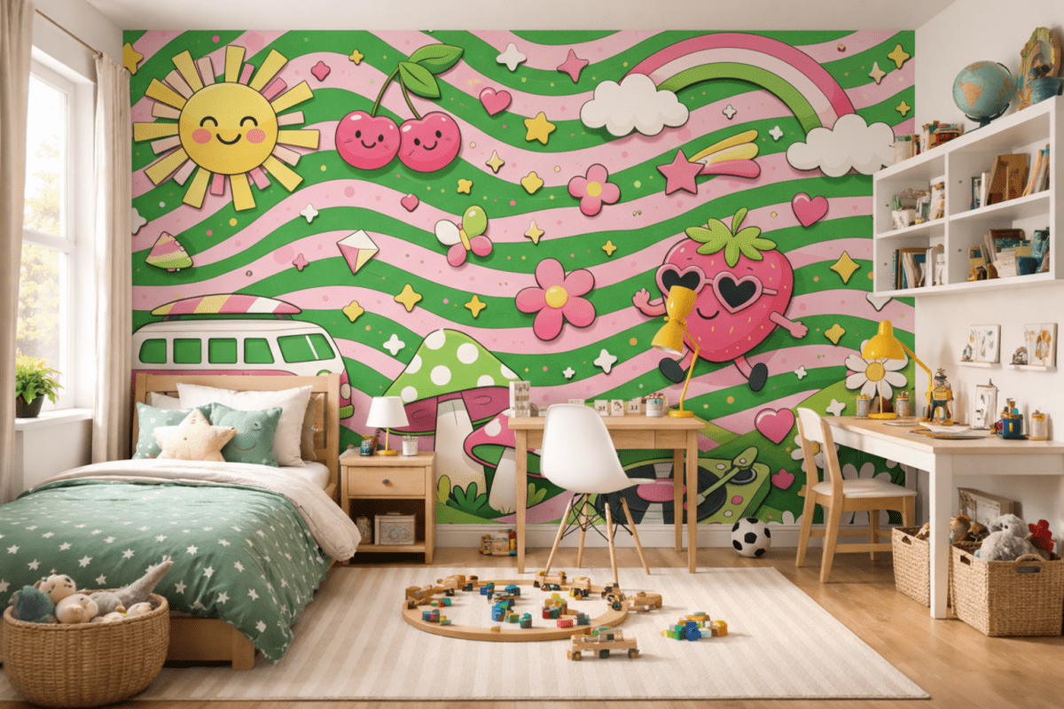 Retro Sunshine Mural