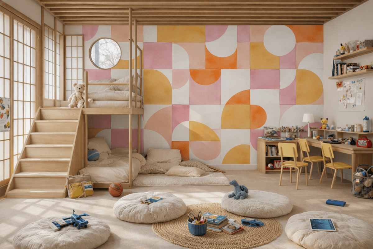 Geometric Mosaic Veil