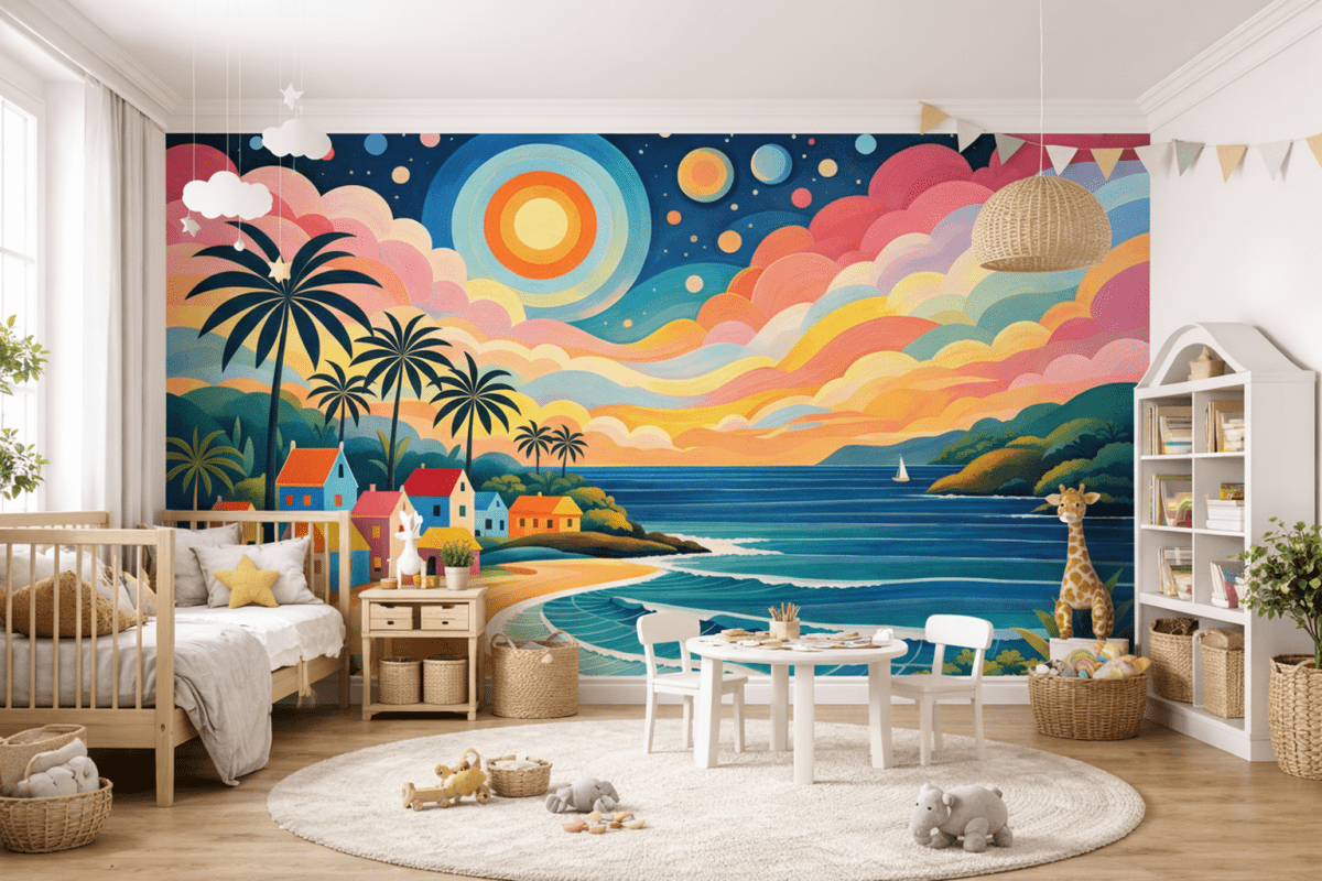 Tropical Ripple Mural