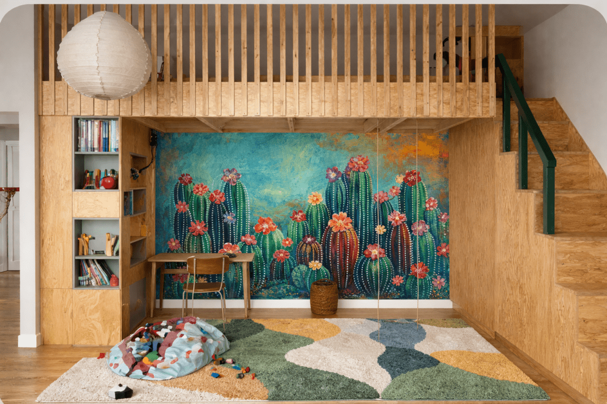 Blooming Cactus Field