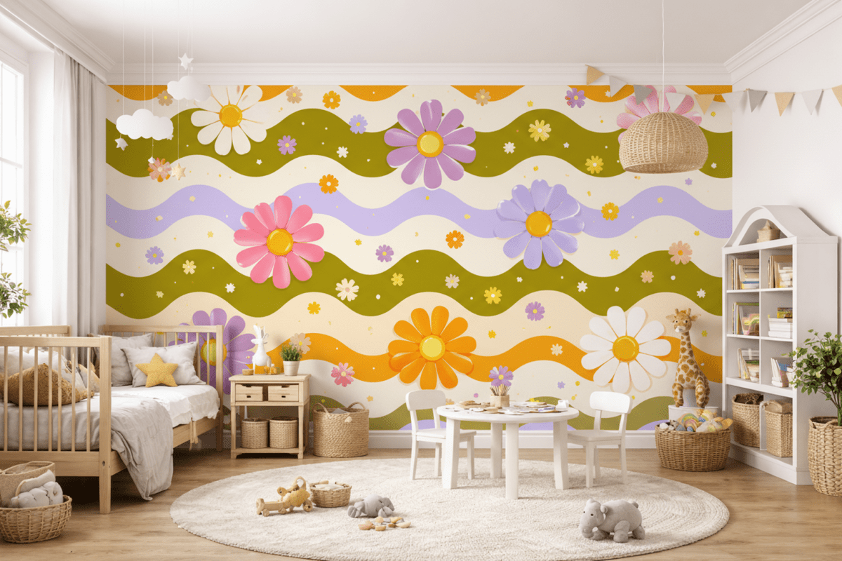 Whimsical Blossom Waves