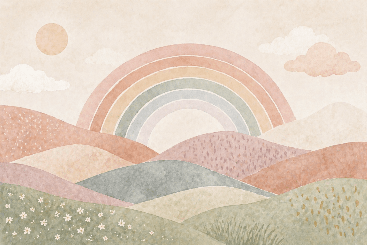 Pastel Hillscape