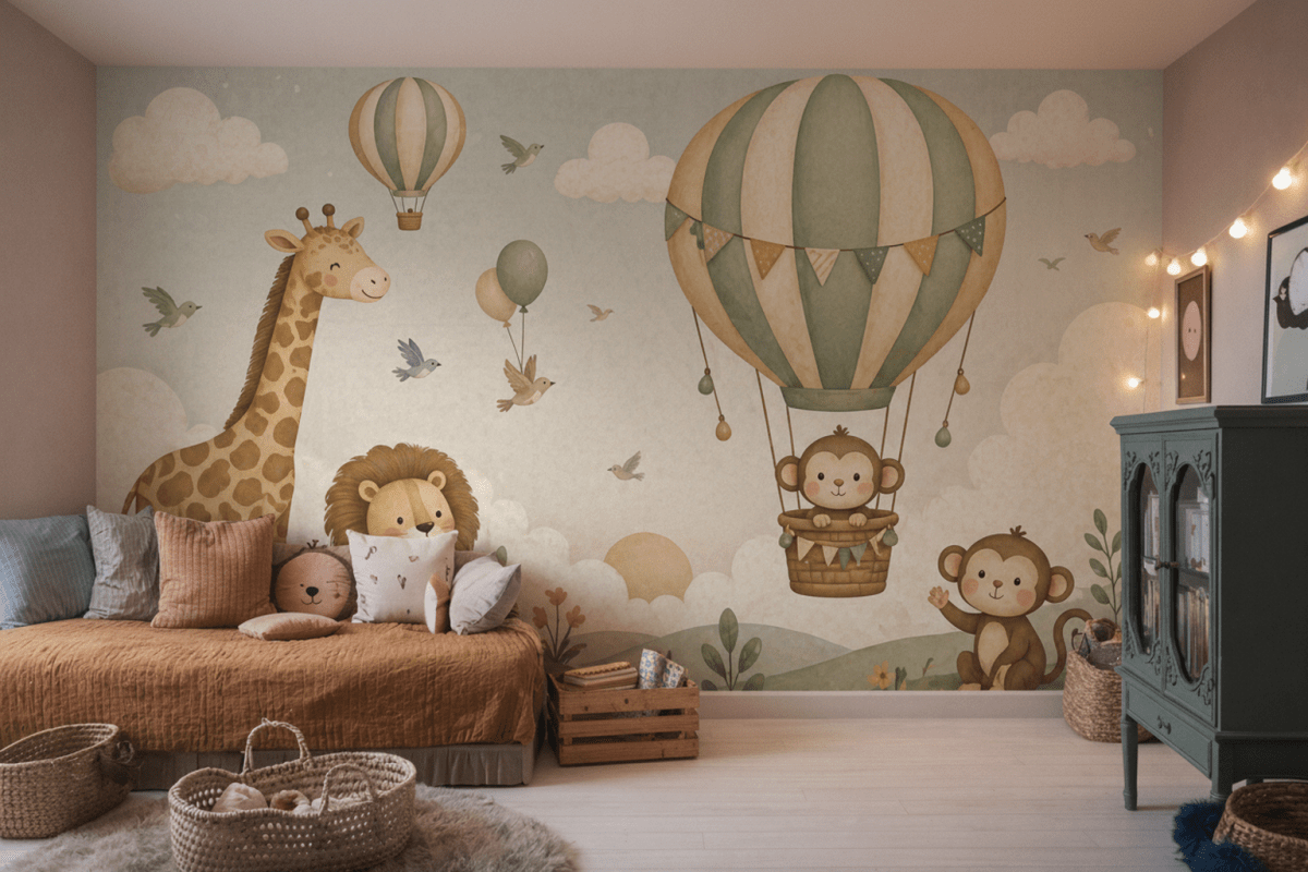 Whimsical Safari Mural