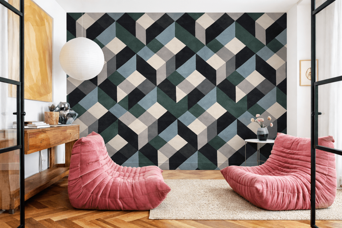 Frosted Geometric Veil