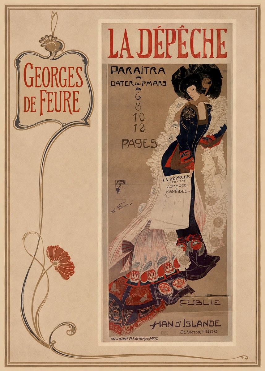 Georges de Feure La Dépêche I No2 - Póster
