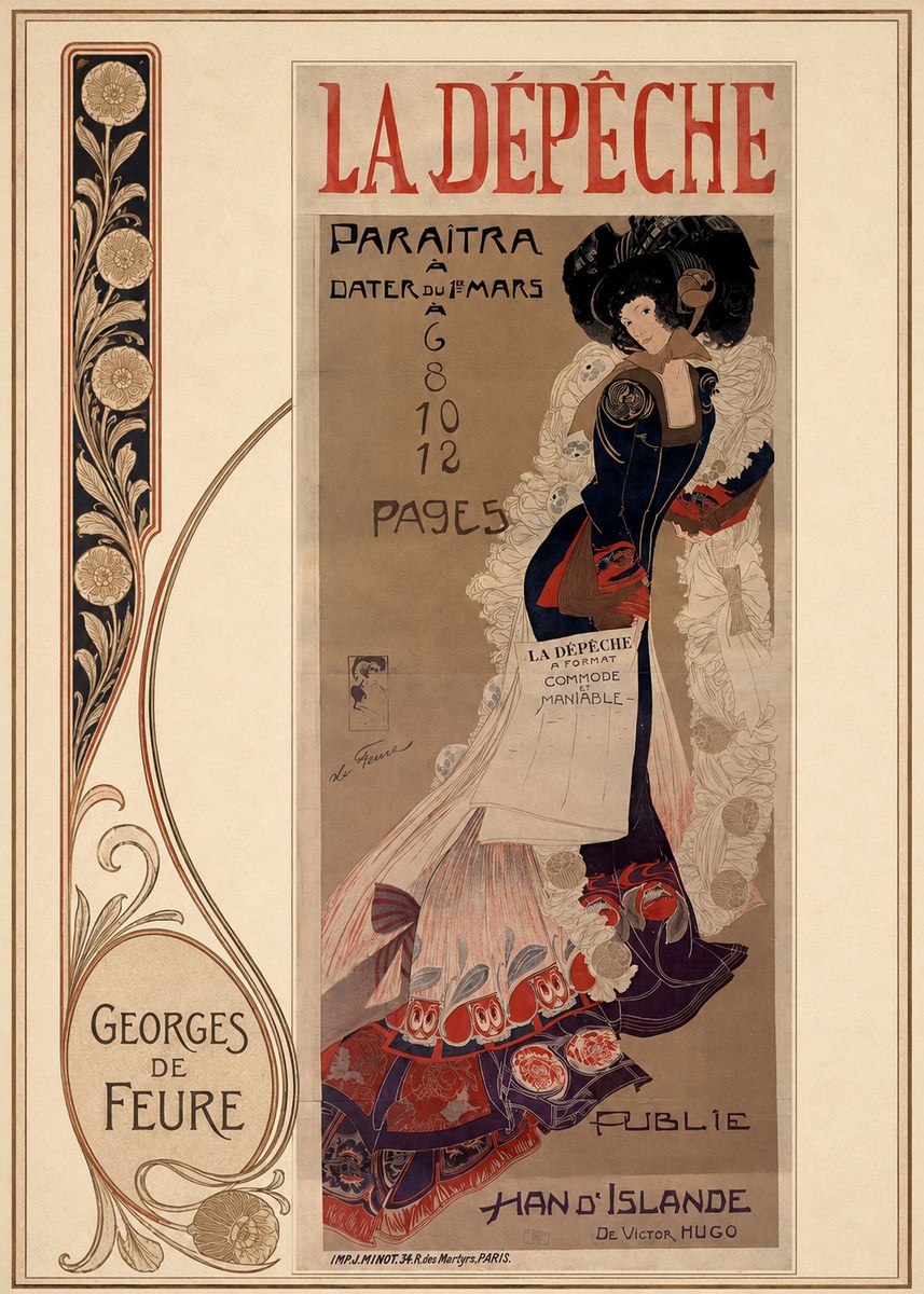 Georges de Feure La Dépêche I No6 - Póster