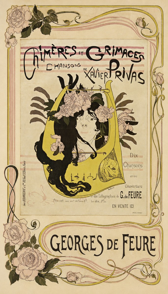 Georges de Feure Chimères Et Grimaces No2 - Póster
