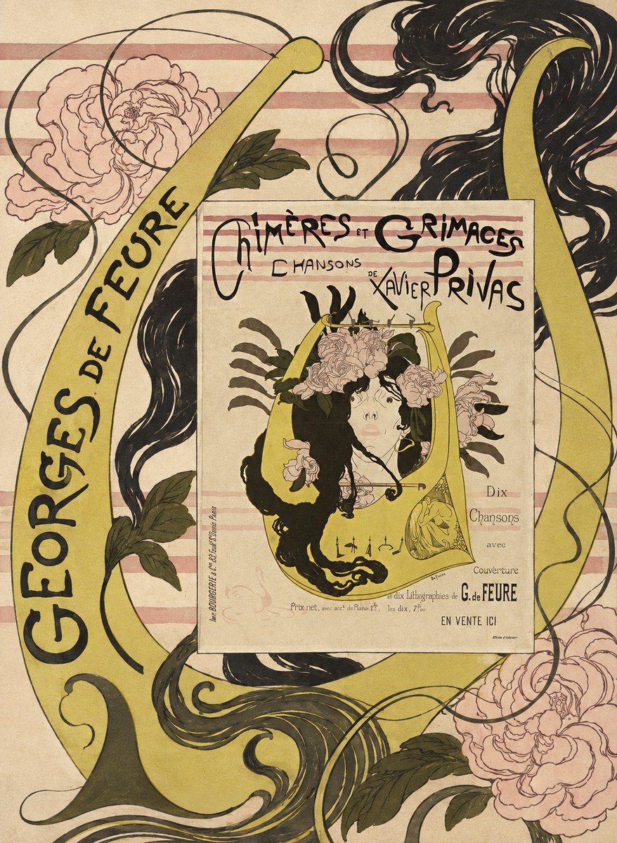 Georges de Feure Chimères Et Grimaces No6 - Póster
