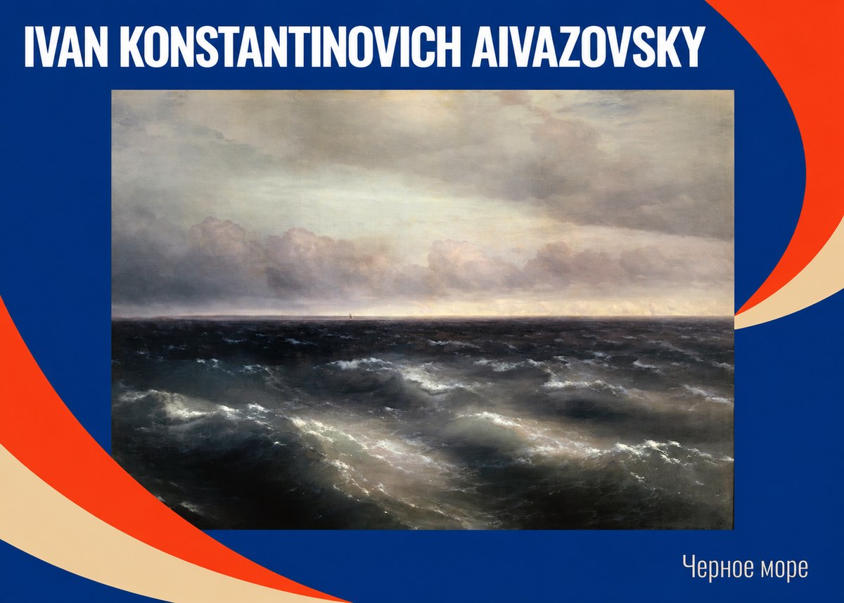 Ivan Konstantinovich Aivazovsky Черное Море No6 - Póster