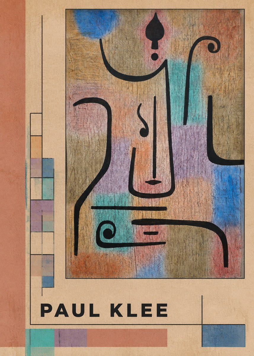 Paul Klee Mask of the Heart No2 - Póster