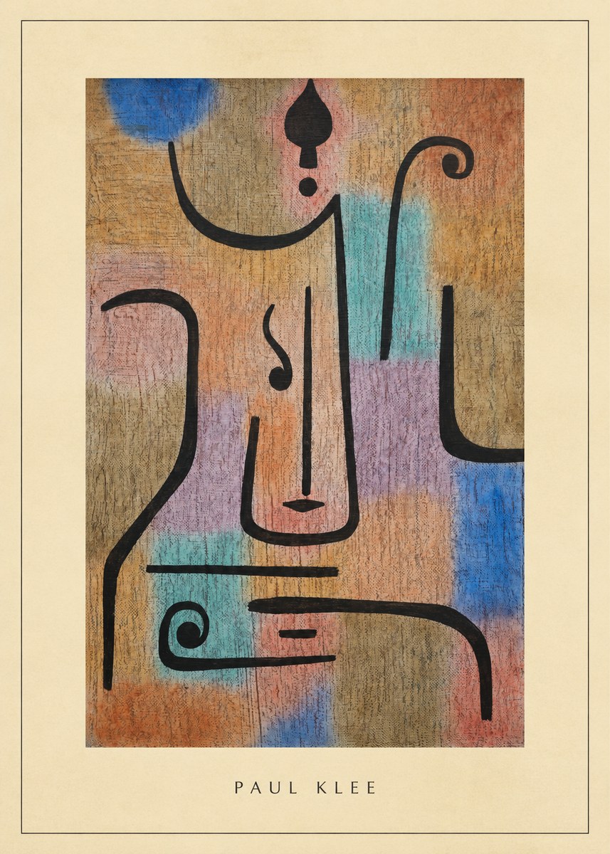 Paul Klee Mask of the Heart No3 - Póster