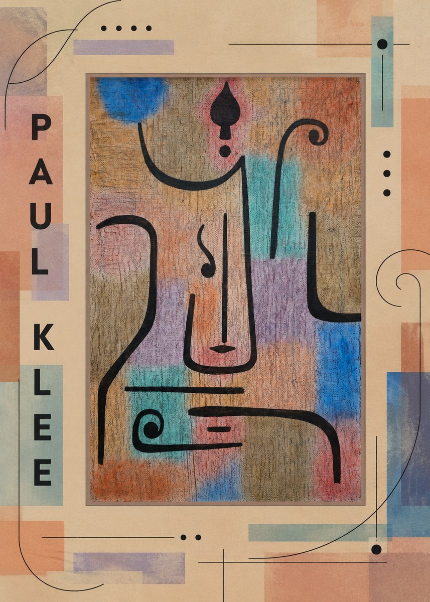 Paul Klee Mask of the Heart No4 - Póster