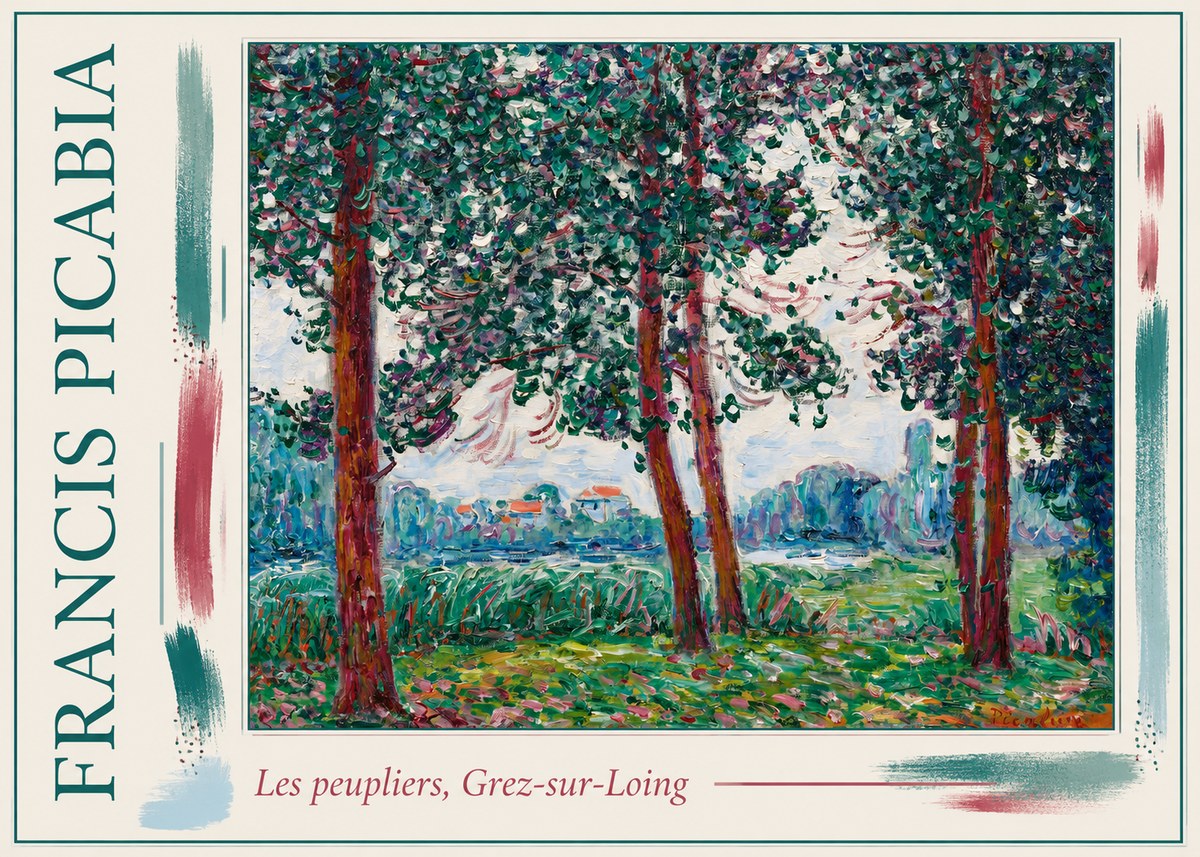 Francis Picabia Les Peupliers, Grez-sur-loing No1 - Póster