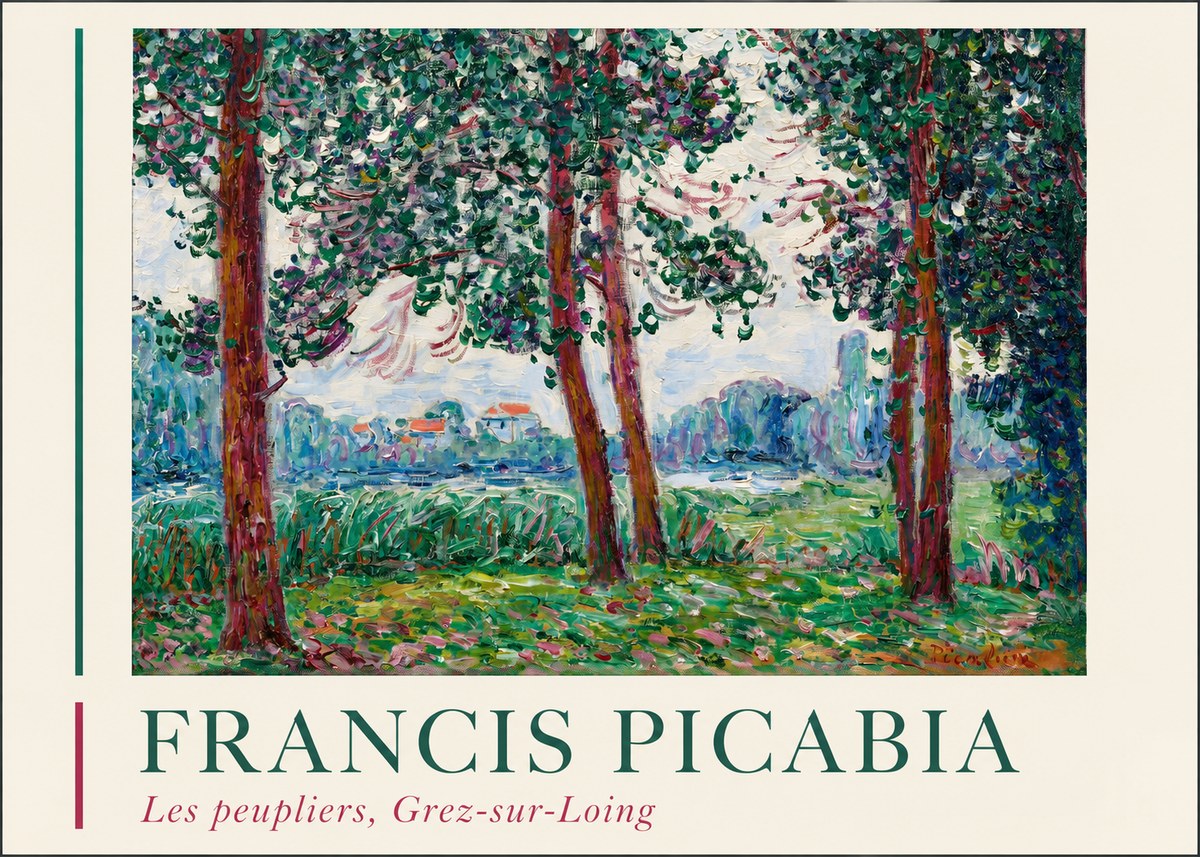 Francis Picabia Les Peupliers, Grez-sur-loing No2 - Póster
