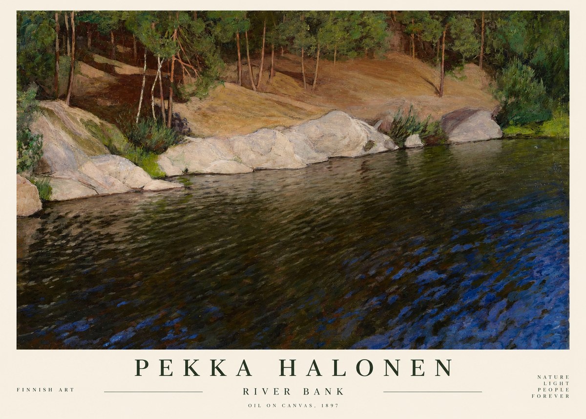 Pekka Halonen River Bank No1 - Póster