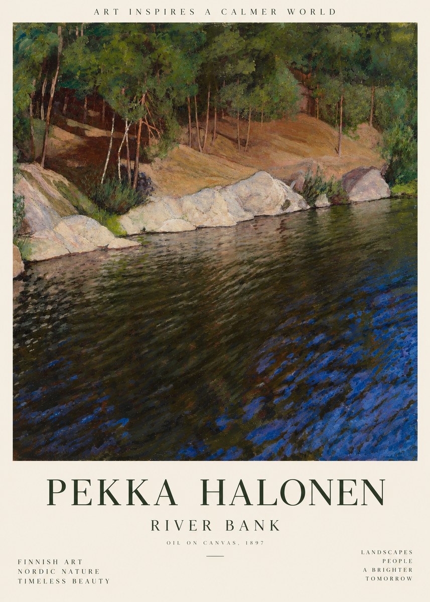 Pekka Halonen River Bank No3 - Póster